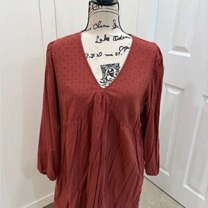 Old Navy Rust V-Neck mini dress